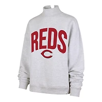 Sweat-shirt à col montant Subtle Muse gris chiné pour femme, modèle '47 des Reds de Cincinnati