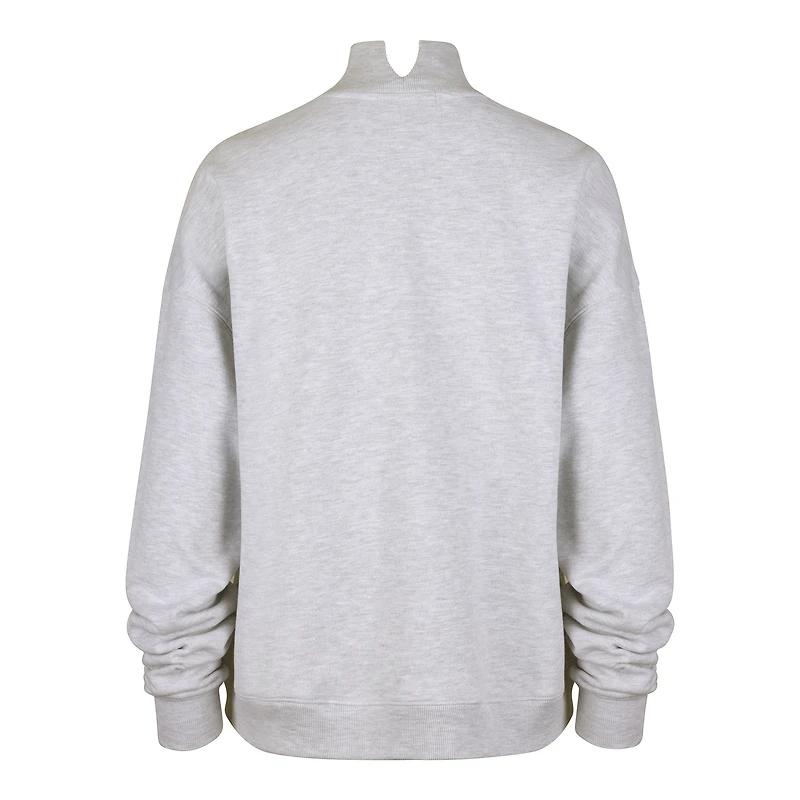 Sweat-shirt à col montant Subtle Muse gris chiné pour femme, modèle '47 des Reds de Cincinnati