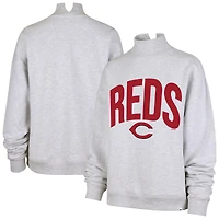 Sweat-shirt à col montant Subtle Muse gris chiné pour femme, modèle '47 des Reds de Cincinnati