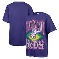 T-shirt petit ami '47 Navy Cincinnati Reds Flashing Lights pour femmes