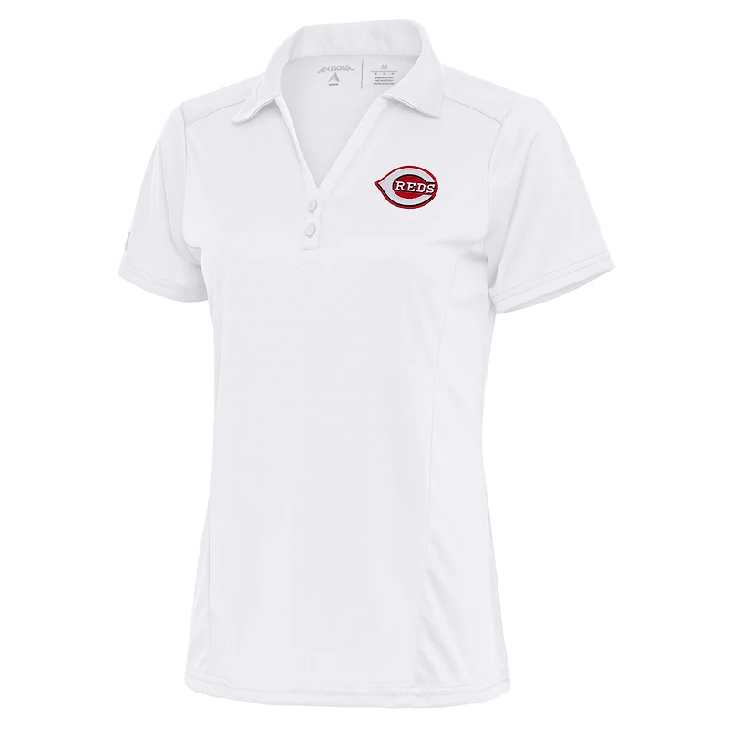 Polo hommage au logo des Cincinnati Reds pour femme, blanc, Antigua