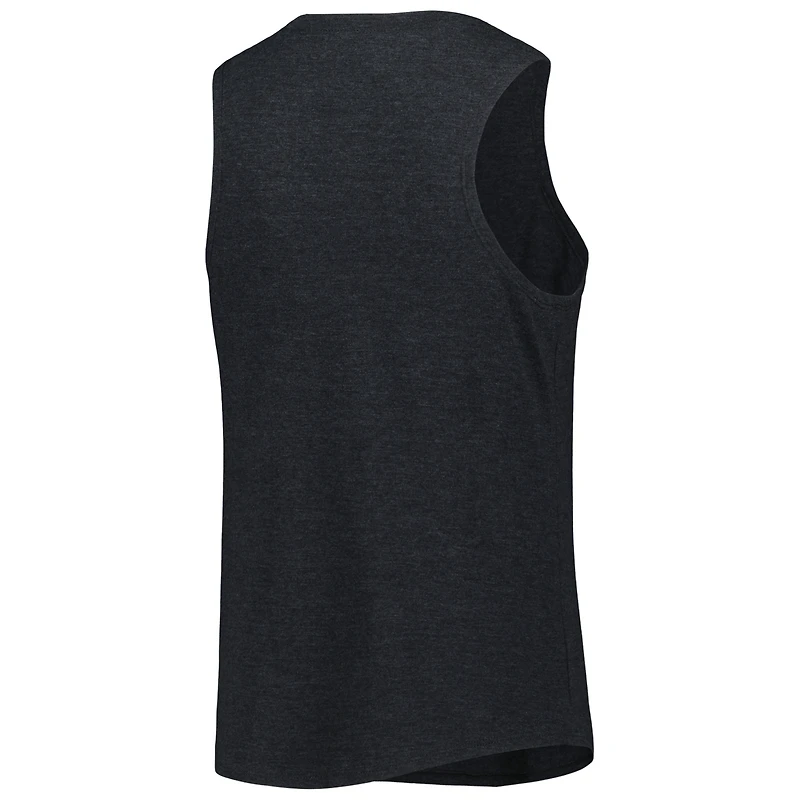 Concepts Sport Heather Red/Heather Black Cincinnati Reds Wordmark Meter Muscle Débardeur et pantalon Ensemble de nuit