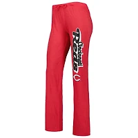 Concepts Sport Heather Red/Heather Black Cincinnati Reds Wordmark Meter Muscle Débardeur et pantalon Ensemble de nuit