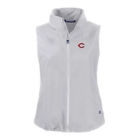 Gilet zippé entièrement recyclé Charter Eco pour femme, gris, des Cincinnati Reds, Cutter & Buck
