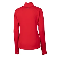Women's Cutter & Buck  Red Cincinnati Reds DryTec Traverse Stretch Quarter-Zip Pullover Top