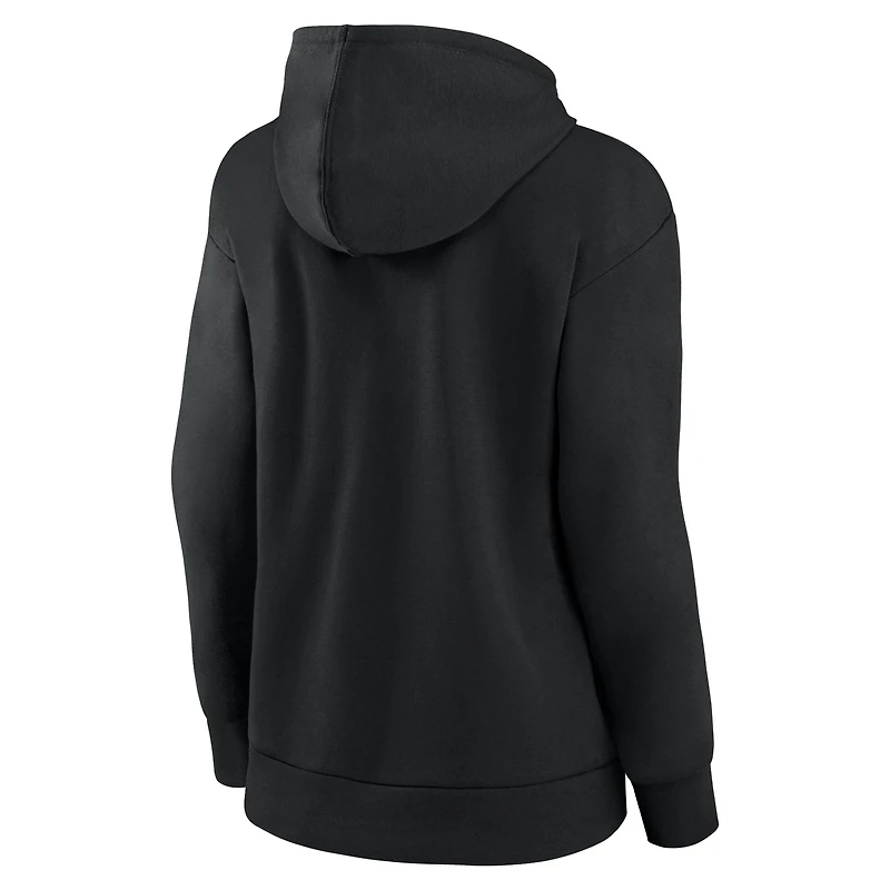 Sweat à capuche avec logo Fanatics pour femmes, noir, Cincinnati Reds