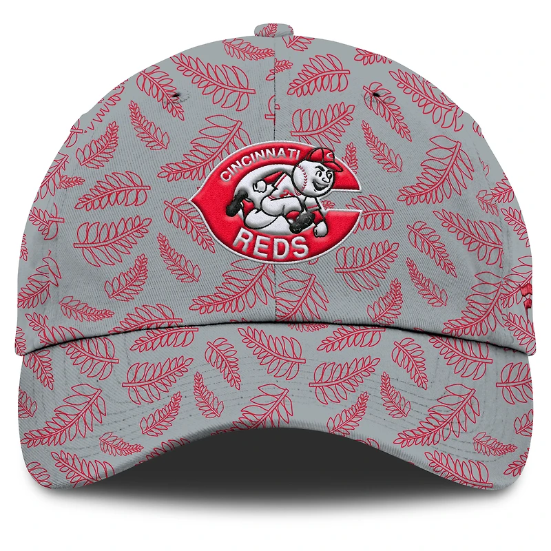 Women's Fanatics  Gray Cincinnati Reds Cooperstown Collection Shift Adjustable Hat