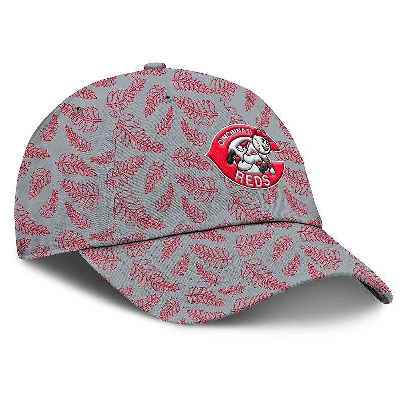 Women's Fanatics  Gray Cincinnati Reds Cooperstown Collection Shift Adjustable Hat