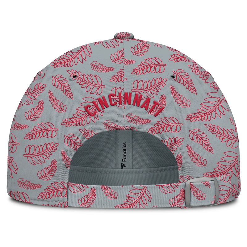 Women's Fanatics  Gray Cincinnati Reds Cooperstown Collection Shift Adjustable Hat