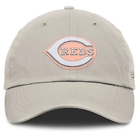 Women's Fanatics Oatmeal Cincinnati Reds Striker Canvas Adjustable Hat