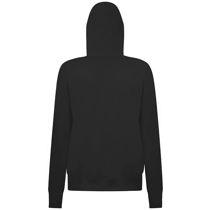 Women's Levelwear Black Cincinnati Reds  Adorn Throwback Spellout Pullover Hoodie