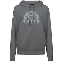 Women's Levelwear Gray Cincinnati Reds Adorn Banner Arch Pullover Hoodie