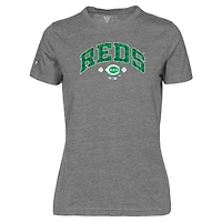 T-shirt à carreaux Maddox pour la Saint-Patrick des Reds de Cincinnati gris Levelwear femme