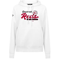 Sweat à capuche blanc Levelwear pour femme des Reds de Cincinnati Accolade Adorn Monument