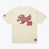 Women's Mitchell & Ness Ken Griffey Jr. Cream Cincinnati Reds Cooperstown Name Number Throwback T-Shirt