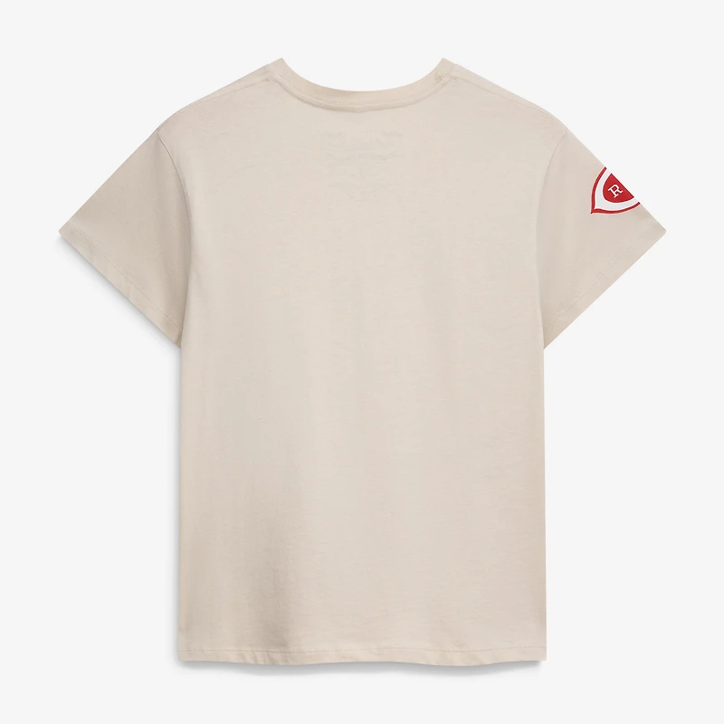 Women's Mitchell & Ness Pete Rose Cream Cincinnati Reds Cooperstown Name Number Throwback T-Shirt