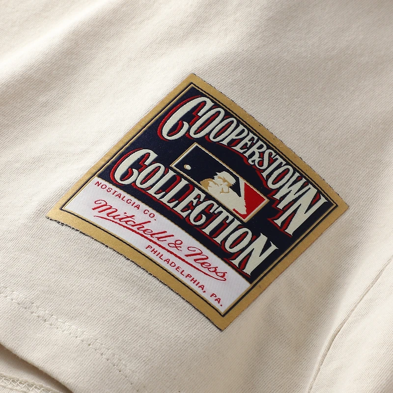 Women's Mitchell & Ness Pete Rose Cream Cincinnati Reds Cooperstown Name Number Throwback T-Shirt