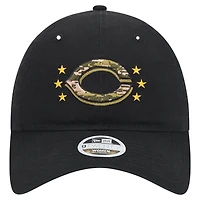 Casquette réglable New Era noire Cincinnati Reds 2024 Armed Forces Day 9TWENTY pour femme