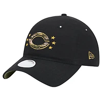 Casquette réglable New Era noire Cincinnati Reds 2024 Armed Forces Day 9TWENTY pour femme