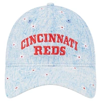 Women's New Era  Light Blue Cincinnati Reds Daisy All Over 9TWENTY Adjustable Hat