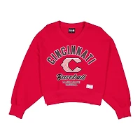 Women's New Era Red Cincinnati Reds 2026 City Connect V-Neck Sweatshirt
