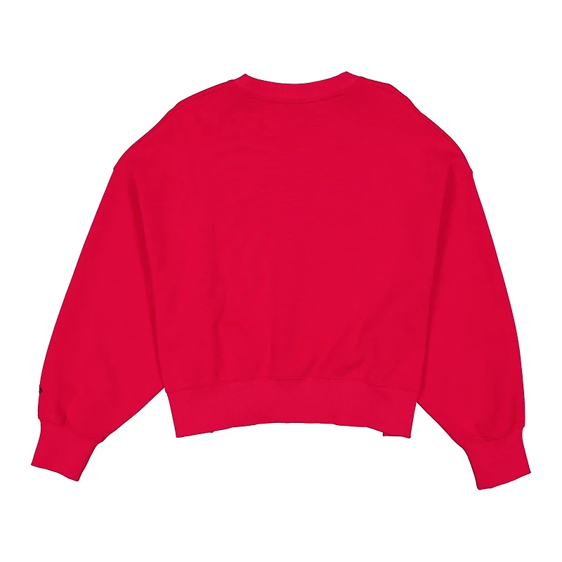 Sweat-shirt à col en V New Era rouge Cincinnati Reds 2026 City Connect pour femme