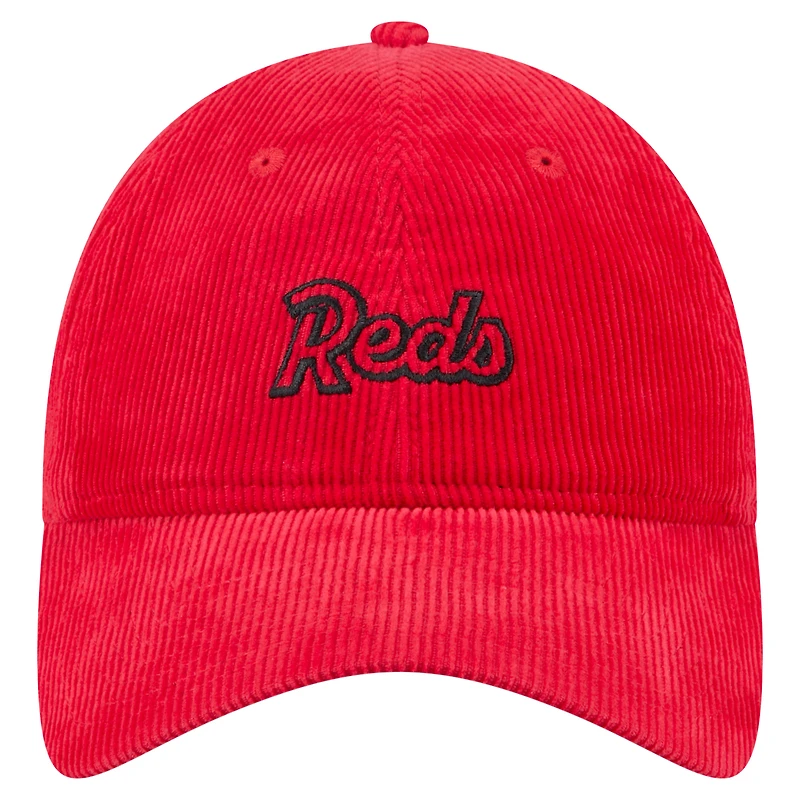 Casquette ajustable en velours côtelé 9TWENTY des Cincinnati Reds de New Era pour femme