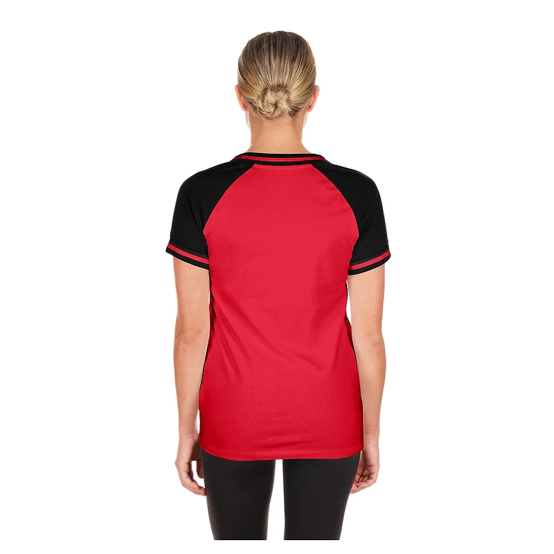 Women's New Era  Red Cincinnati Reds Gameday V-Neck T-Shirt