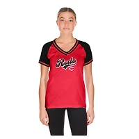 Women's New Era  Red Cincinnati Reds Gameday V-Neck T-Shirt