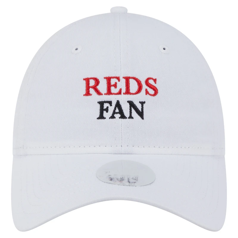 Women's New Era White Cincinnati Reds Team Fan 9TWENTY Adjustable Hat