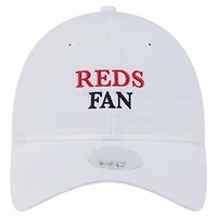 Women's New Era White Cincinnati Reds Team Fan 9TWENTY Adjustable Hat