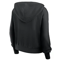 Women's Nike Black Cincinnati Reds Cropped Chill Full-Zip Hoodie