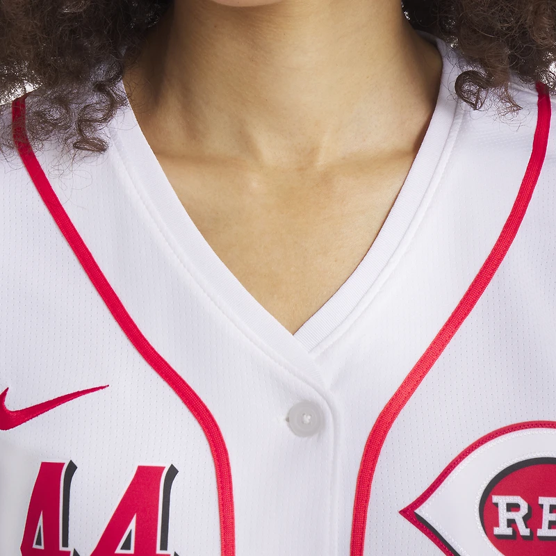 Maillot De joueur à domicile Nike Elly La Cruz pour femme, blanc, Cincinnati Reds, édition limitée