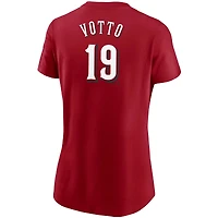 Women's Nike Joey Votto Red Cincinnati Reds Name & Number T-Shirt