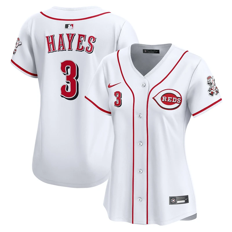 Maillot Nike Ke'Bryan Hayes blanc pour femme, édition limitée, domicile des Reds de Cincinnati