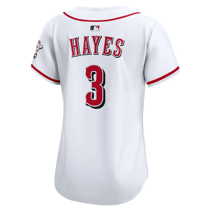 Maillot Nike Ke'Bryan Hayes blanc pour femme, édition limitée, domicile des Reds de Cincinnati