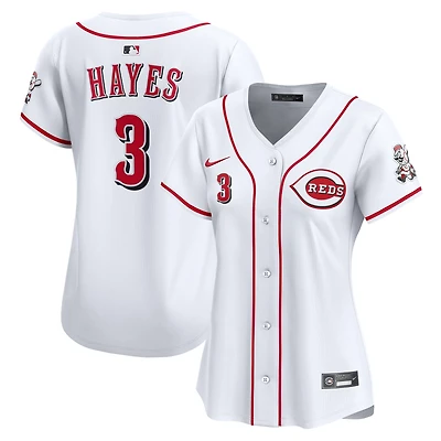 Maillot Nike Ke'Bryan Hayes blanc pour femme, édition limitée, domicile des Reds de Cincinnati