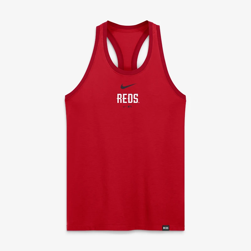 Women's Nike Red Cincinnati Reds 2026 City Connect Script Tri-Blend Racerback Tank Top