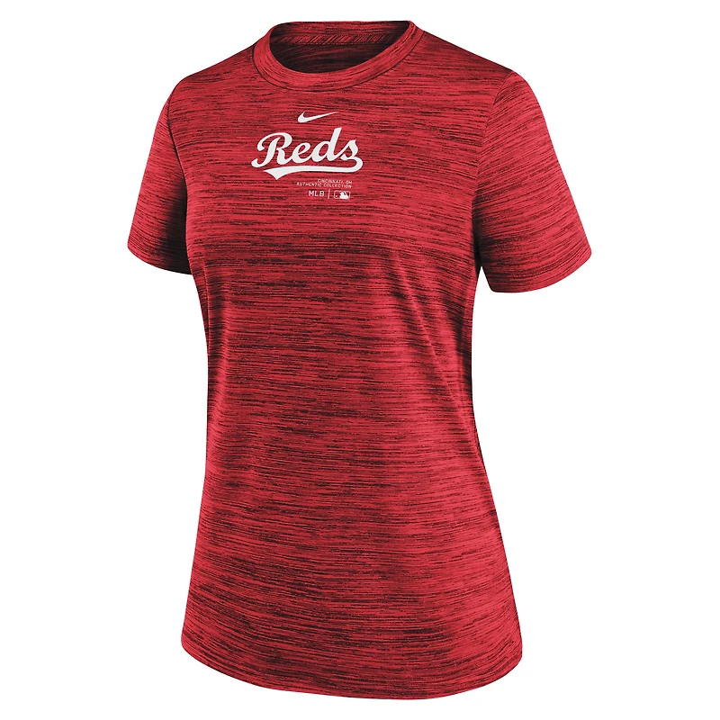 Women's Nike Red Cincinnati Reds Authentic Collection Velocity Performance T-Shirt