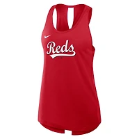 Women's Nike Red Cincinnati Reds Open-Back Crisscross Dri-FIT Tank Top