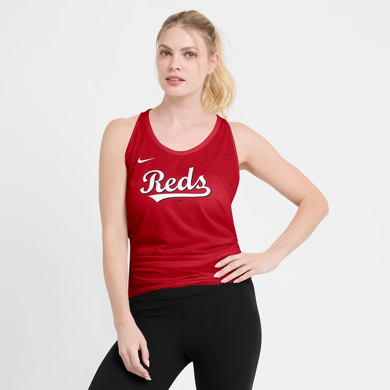 Women's Nike Red Cincinnati Reds Open-Back Crisscross Dri-FIT Tank Top