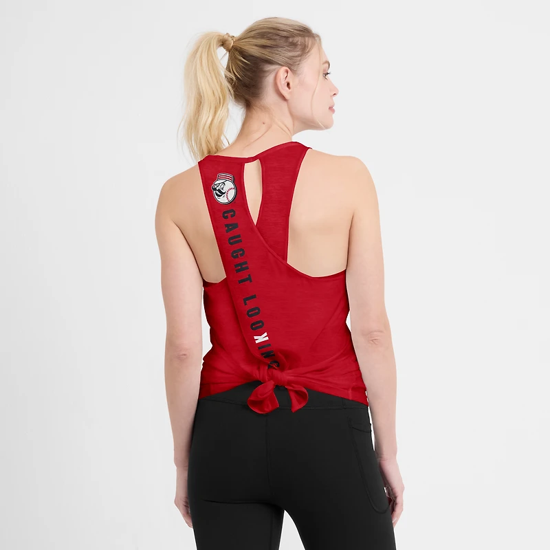 Women's Nike Red Cincinnati Reds Open-Back Crisscross Dri-FIT Tank Top