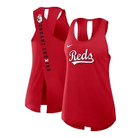 Women's Nike Red Cincinnati Reds Open-Back Crisscross Dri-FIT Tank Top