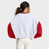 Sweat-shirt polaire oversize Nike blanc et rouge Cincinnati Reds pour femme