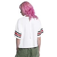 Women's Starter  White Cincinnati Reds Cropped Hurry Up Offense T-Shirt