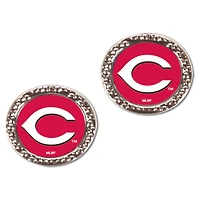 Boucles d'oreilles rondes avec logo WinCraft Cincinnati Reds pour femme