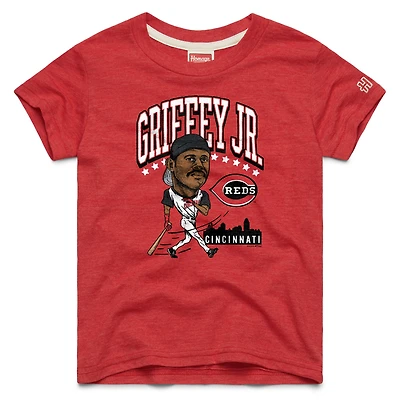 Youth Homage Ken Griffey Jr. Red Cincinnati Reds Cooperstown Collection Player Graphic Tri-Blend T-Shirt