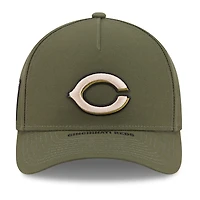 Youth New Era Olive Cincinnati Reds 2026 Armed Forces Day 9FORTY M-Crown Adjustable Hat