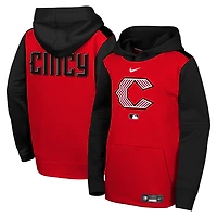 Youth Nike Red/Black Cincinnati Reds 2026 City Connect Authentic Collection Therma-FIT Hoodie