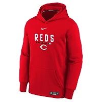 Youth Nike Red Cincinnati Reds Authentic Collection Therma-FIT Hoodie